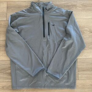 Men’s Southern Marsh Gray Quarter-Zip Pullover Medium